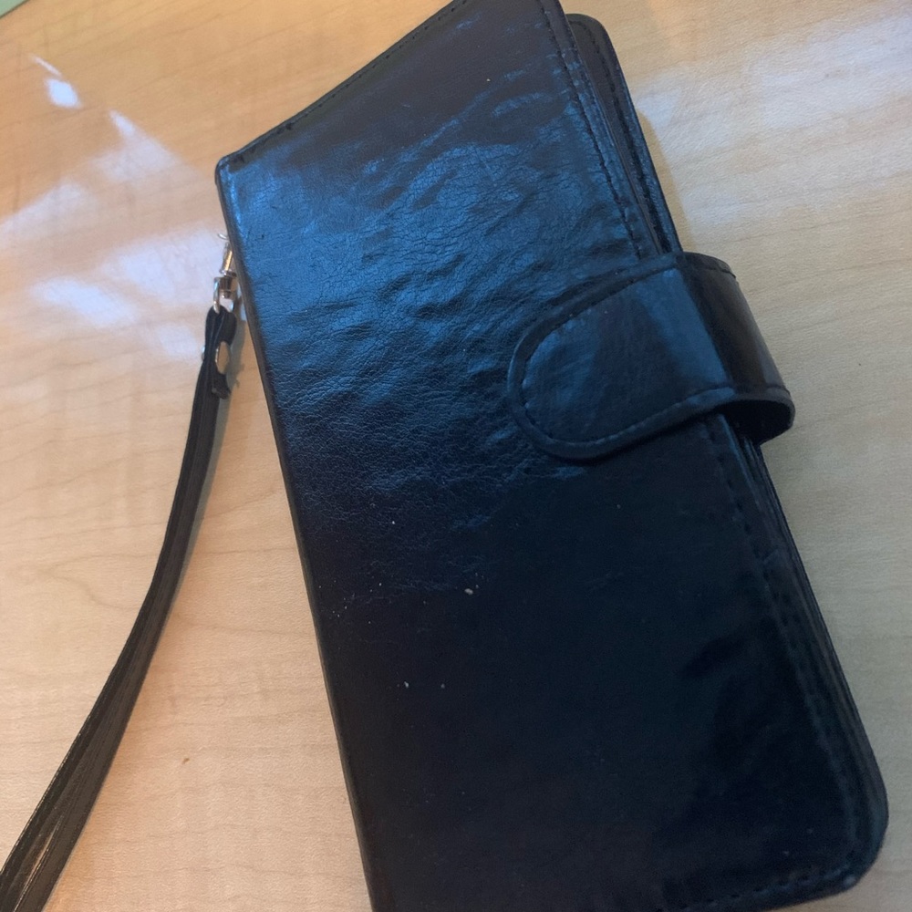 Black wallet iPhone xS max wallet case magnet